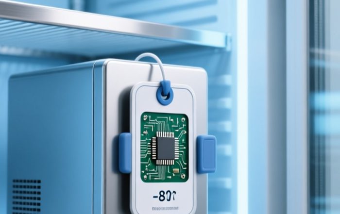 RFID温度标签在超低温生物样本存储场景中的应用示意图