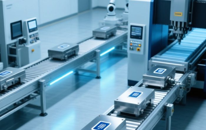 工业4.0场景下金属零部件搭载RFID电子标签在智能产线中流转示意