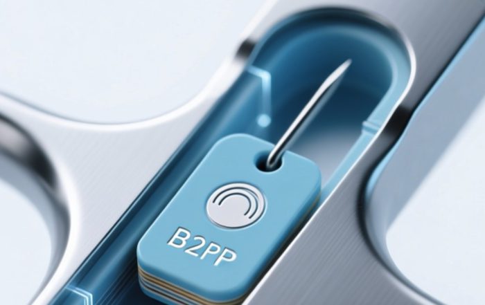 微型陶瓷RFID标签嵌入不锈钢手术器械手柄内部结构示意图