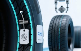 嵌入式与贴片式RFID轮胎标签技术对比展示